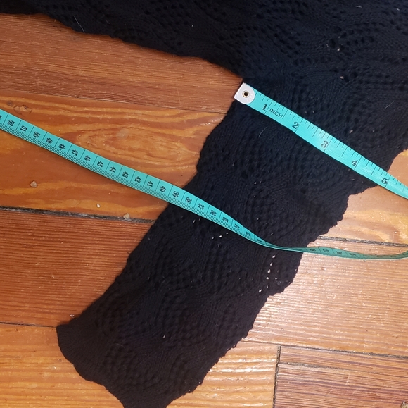 NWT WD.NY 3/4 sleeve crocheted black sweater size XS - Picture 5 of 6